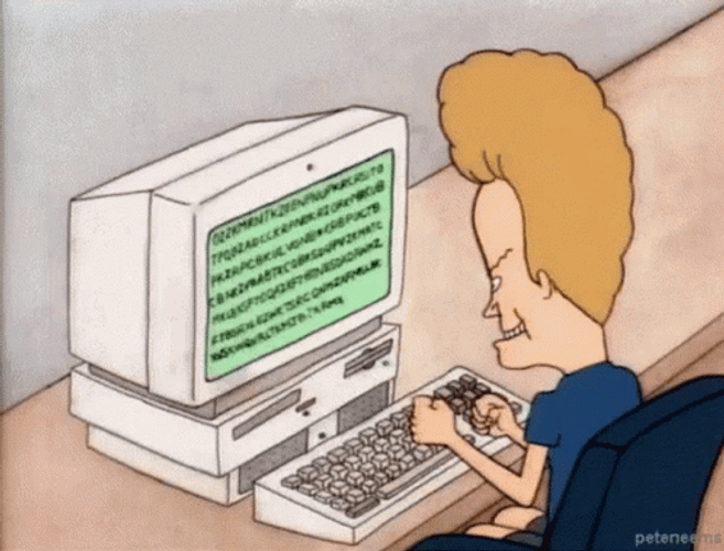 Beavis And Butt Head Computer Typing GIF