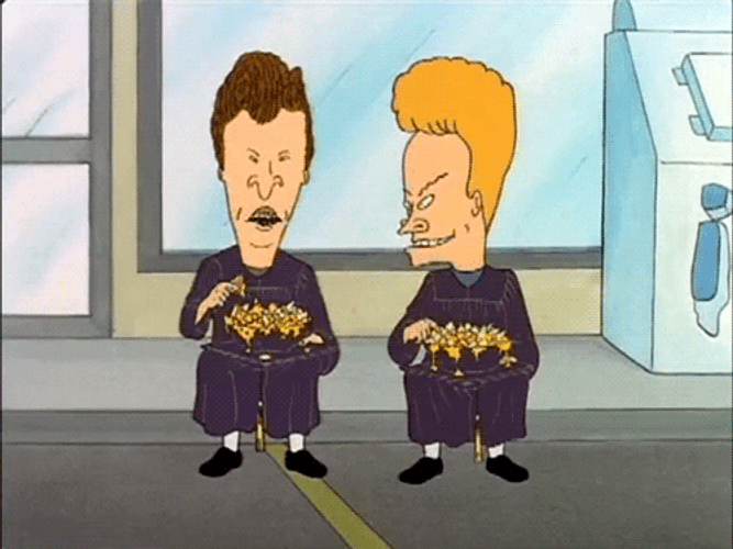 Beavis And Butt Head Eating Nacho GIF