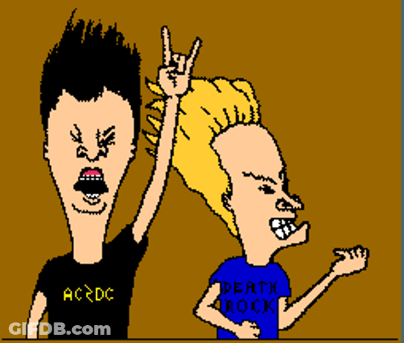 Beavis And Butt Head Headbang GIF