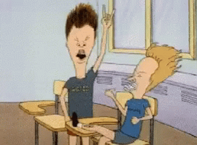 Beavis And Butt Head Music Rock On GIF