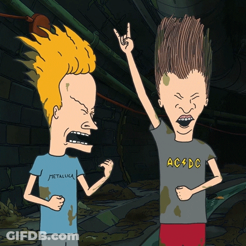 Beavis And Butt Head Rock And Roll GIF