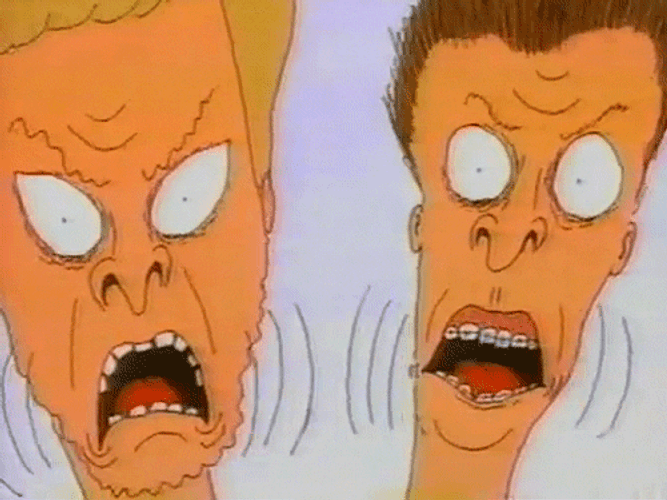 Beavis And Butt Head Scared GIF