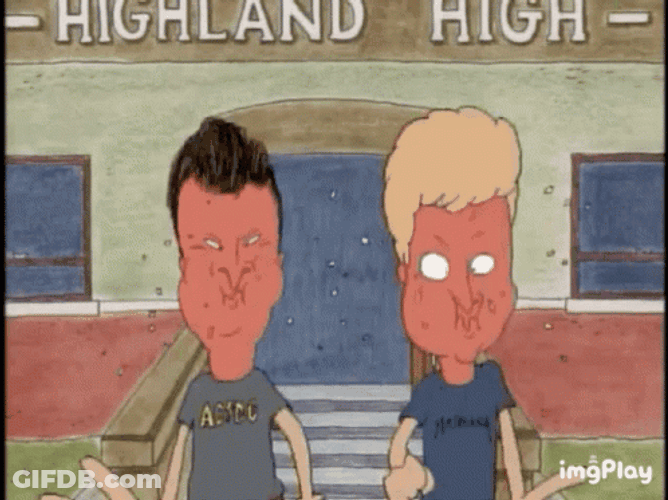 Beavis And Butt Head Scared Sweat GIF