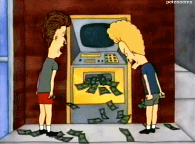 Beavis And Butt Head Shocked Cash GIF
