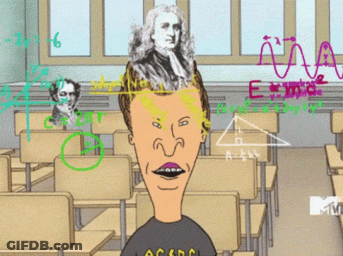 Beavis And Butt Head Thinking Math GIF