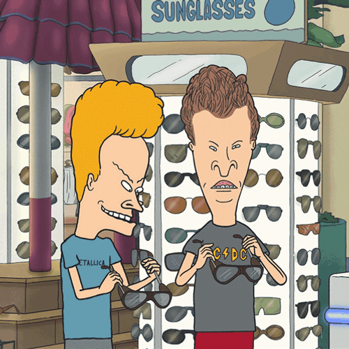 Beavis And Butt Head With Shades GIF