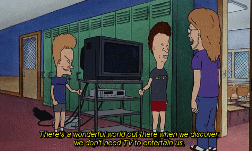Beavis And Butthead Dont Need TV GIF