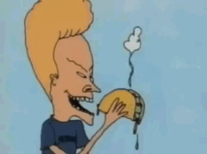 Beavis And Butthead Eating Taco GIF