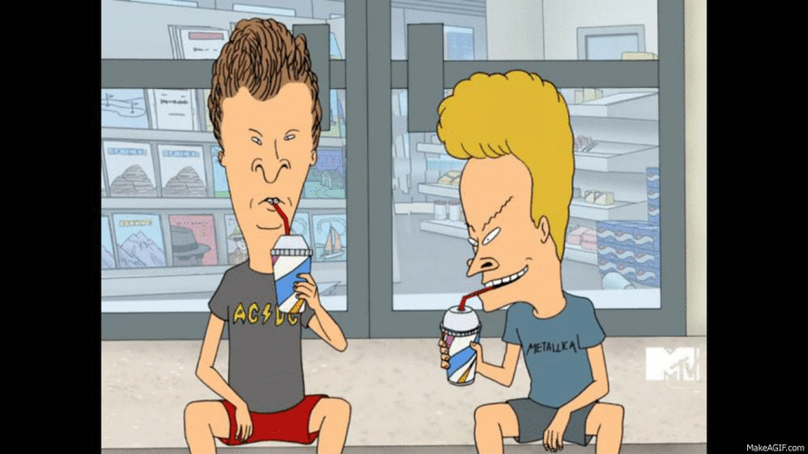 Beavis And Butthead Fast Drinking GIF