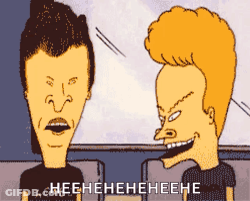 Beavis And Butthead Laughing Heehehehehehe GIF