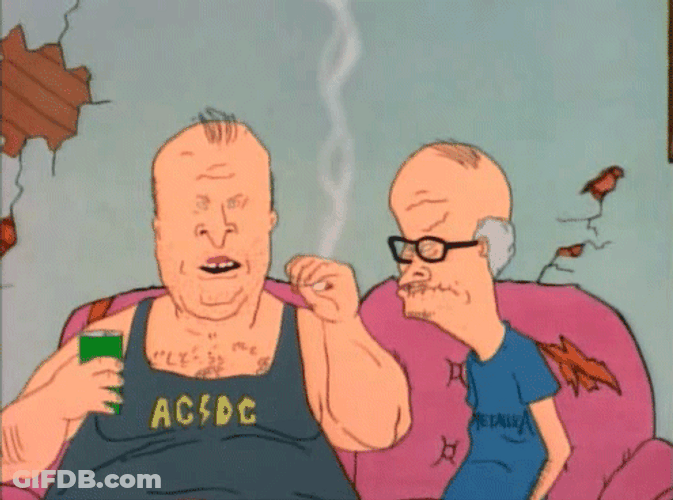 Beavis And Butthead Old Man Smoking Cartoon GIF