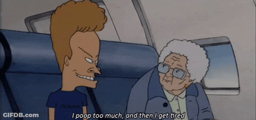 Beavis And Butthead Poop Tired GIF