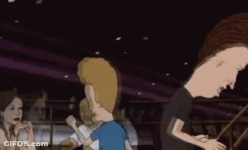 Beavis And Butthead Punch Kick Training GIF