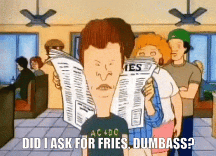Beavis And Butthead Restaurant Order Queue GIF