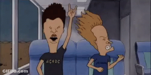 Beavis And Butthead Sitting On A Train GIF
