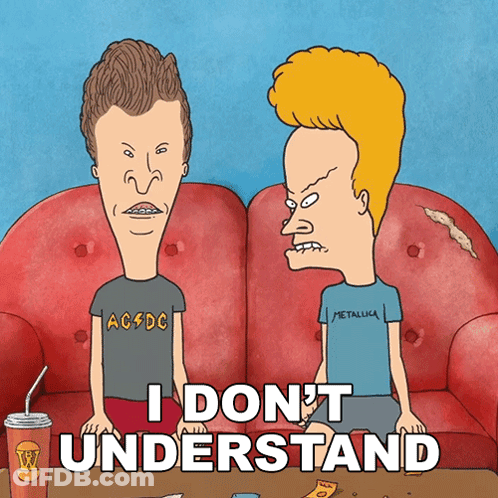 Beavis And Butthead Sitting On Couch I Don't Understand GIF