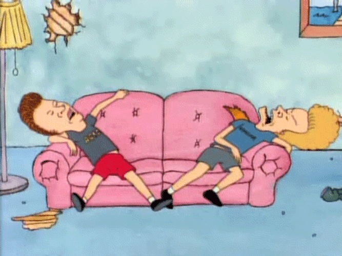 Beavis And Butthead Sleeping Tired GIF