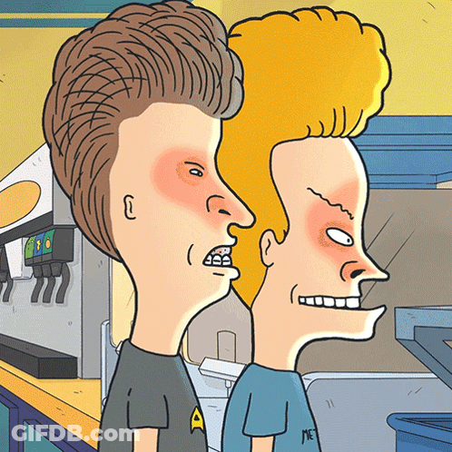 Beavis And Butthead Standing By Soda Machine GIF