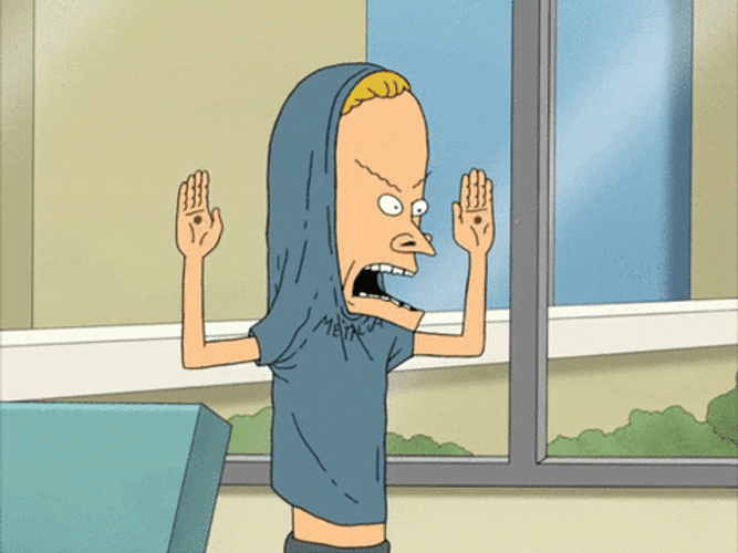 Beavis And Butthead Stigmata Nailed Hands GIF