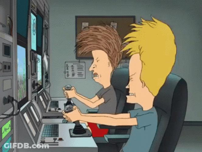 Beavis And Butthead Synchronize Head Bang GIF