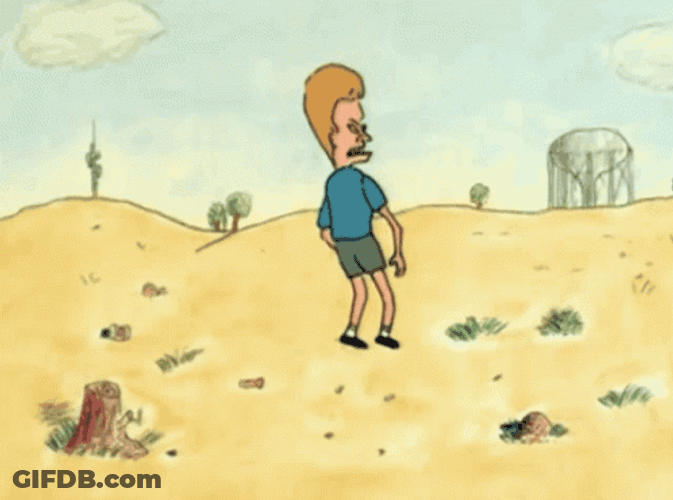Beavis And Butthead Throw Frog GIF