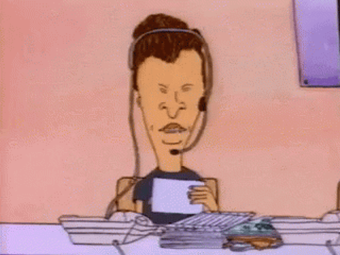 Beavis Call Centre Work GIF