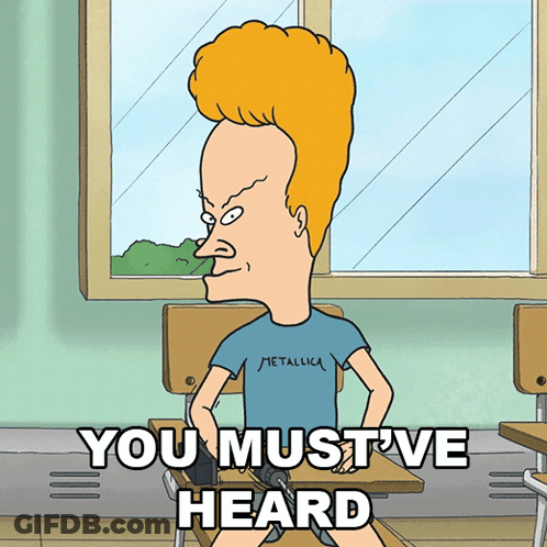 Beavis From Beavis And Butthead Is Wearing A Metallica T-Shirt GIF