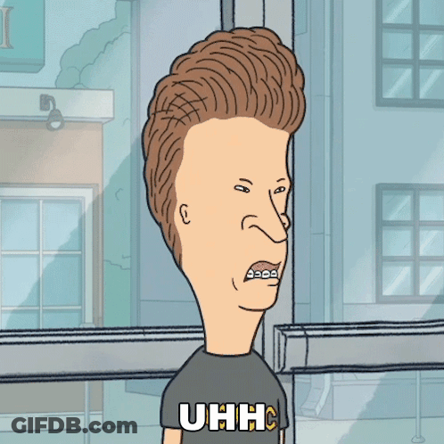 Beavis From Beavis And Butthead Wearing Uhhc Shirt GIF