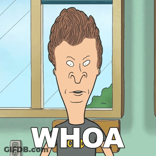 Beavis From Beavis And Butthead With Whoa On Shirt GIF