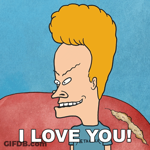 Beavis Says I Love You GIF