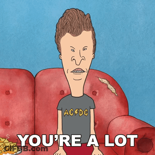 Beavis Sitting On Red Couch Cooler Now GIF