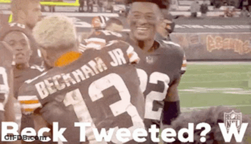 Beckham Jr #132 Hugging Another Player GIF