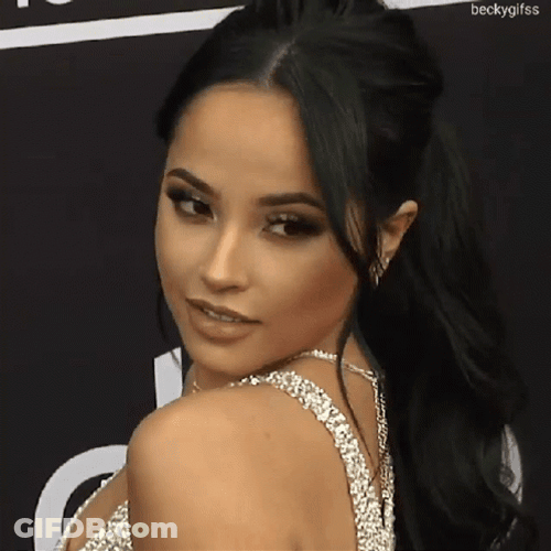 Becky G Beautiful Shoulder Look Pose GIF