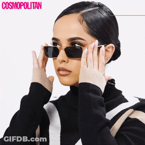 Becky G Wear Sunglasses Look Around GIF