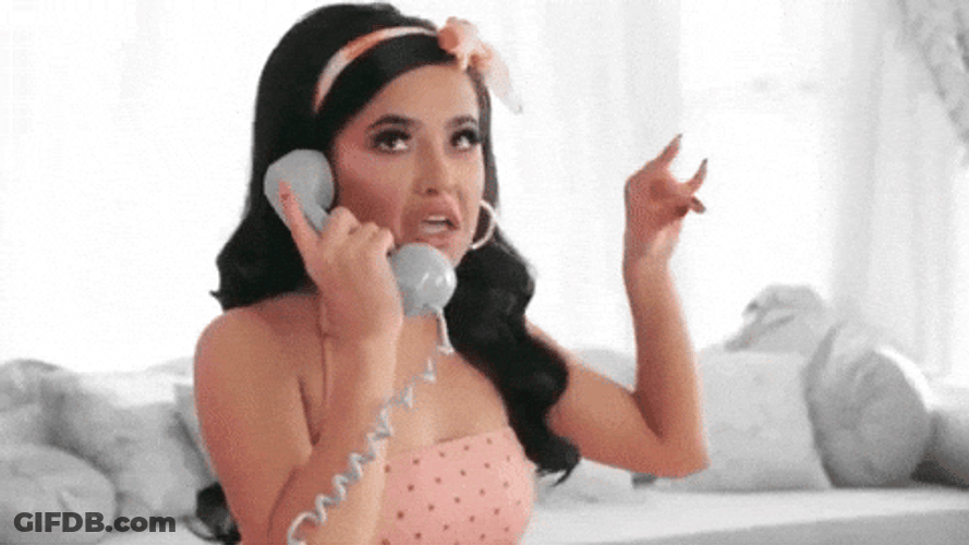 Becky Maluma Talking To Person In Telephone GIF