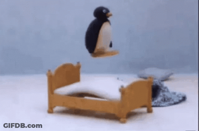 Bed Jumping Noot Noot GIF