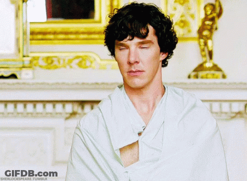 Bed Sheet Sherlock GIF