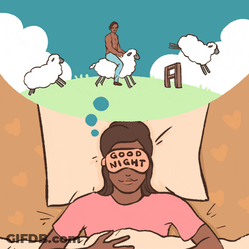 Bed Time Sheep Dreaming GIF