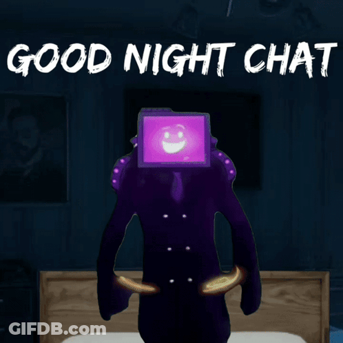 Bedroom With Sign Good Night Chat GIF