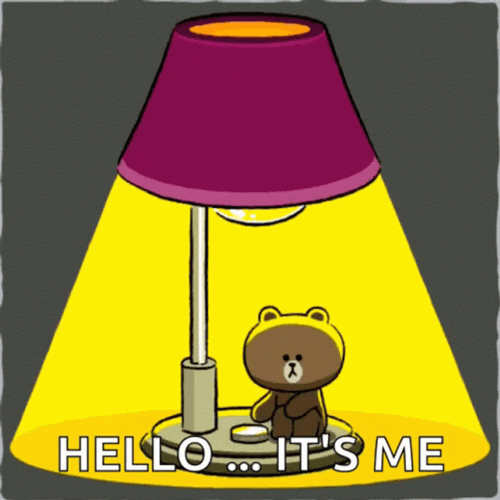Bedtime Light Brown Hello It's Me GIF