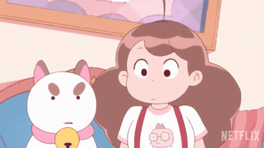 Bee And Puppycat Shocked Reaction GIF