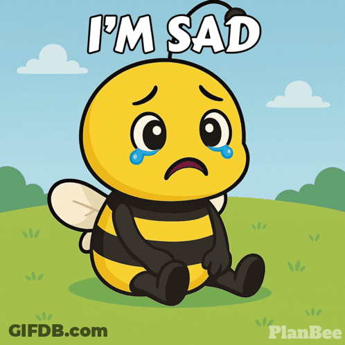 Bee Crying I'm Sad GIF