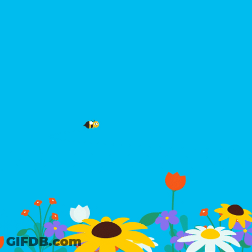 Bee Enjoying Flower Nectar Happy Spring GIF