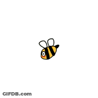 Bee Flying Through Flower Field GIF