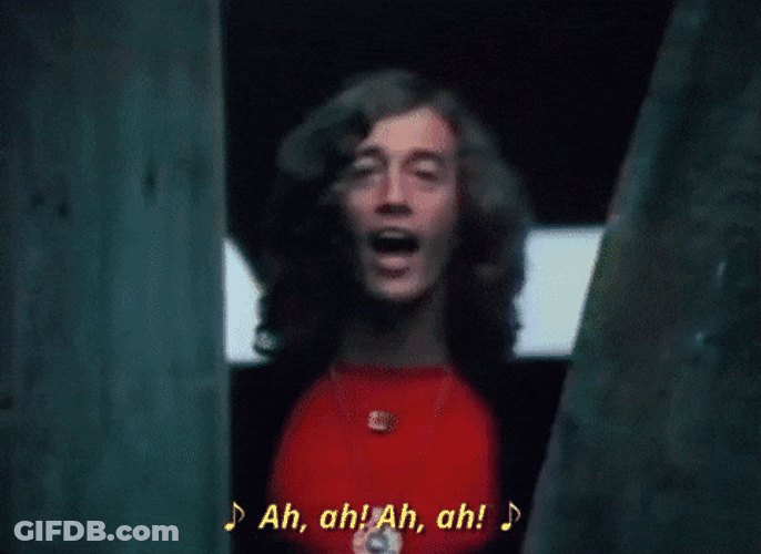 Bee Gees Singing Stayin Alive GIF