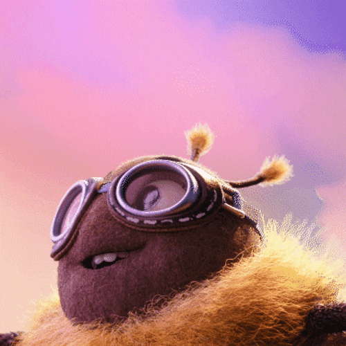 Bee Happily Flying GIF