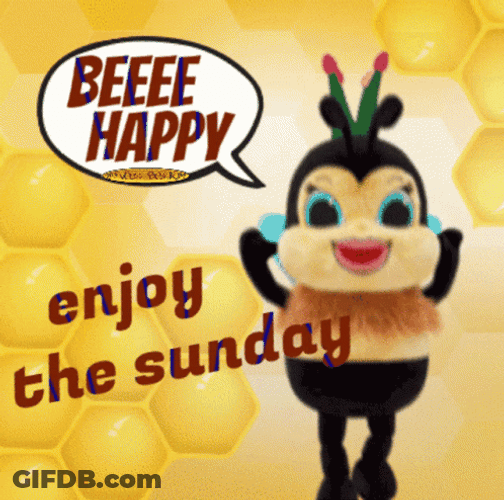 Bee Happy Fall Sunday GIF