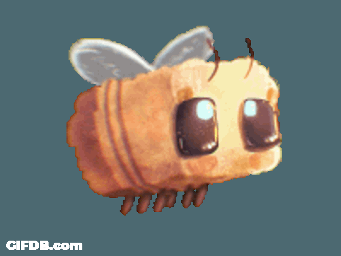 Bee Minecraft Sticker GIF
