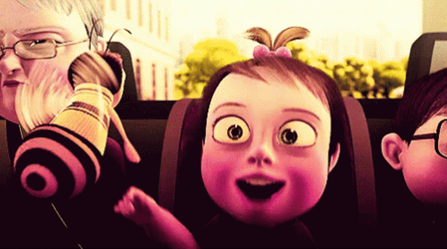 Bee Movie Barry Waving To The Baby GIF