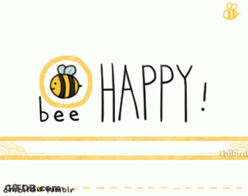 Bee Saying Happy Bee GIF